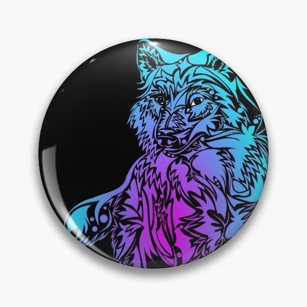 Item preview, colorful wolf designed and sold by JLPeterson.