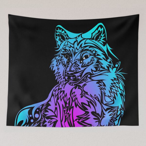 Item preview, colorful wolf designed and sold by JLPeterson.