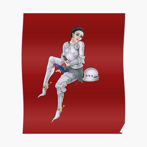 Gothic Knight Pin Up Girl Poster