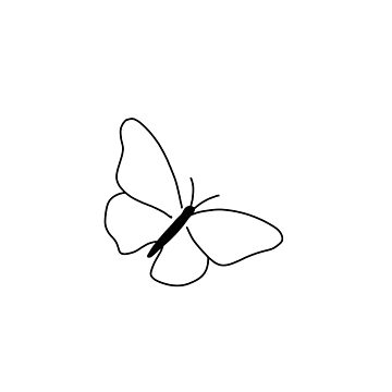 Butterfly outline, Butterfly template, Simple butterfly
