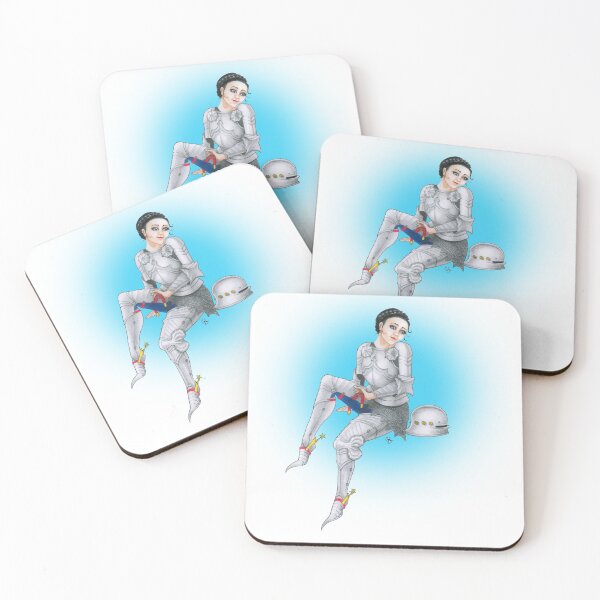 Item preview, Gothic Knight Pin Up Girl (Blue) designed and sold by Claudia-dslr.