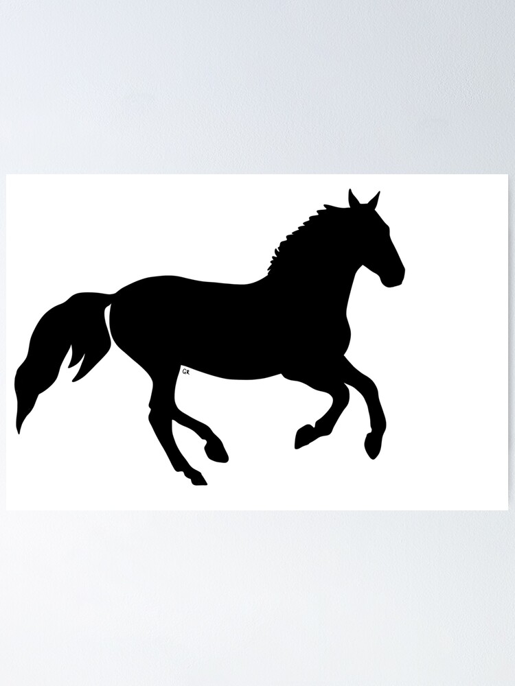 Galloping Horse Silhouette Poster By Artsele Redbubble