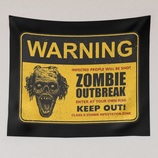 Item preview, Zombie Outbreak Warning Keep Out! designed and sold by Vector Scout Lab.