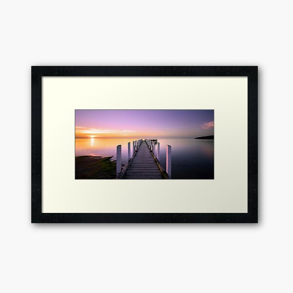 Safety Beach Jetty Sunset Framed Art Print