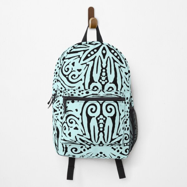 Item preview, pale blue with black pattern designed and sold by designbywhacky.