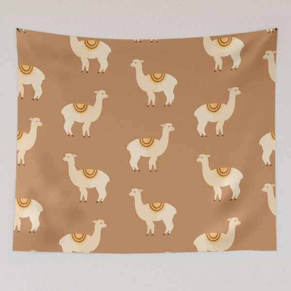 Item preview, Alpacas on brown designed and sold by reneesillus.