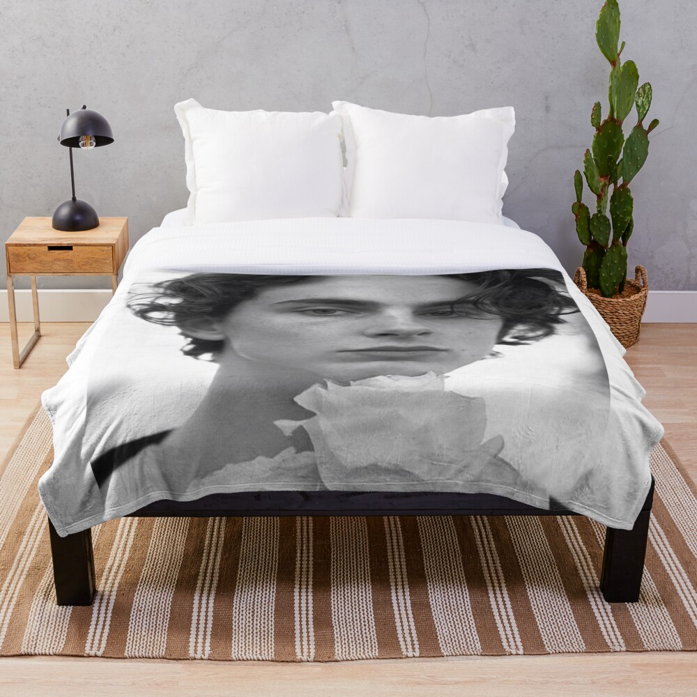 "vintage timothee chalamet" Throw Blanket by bazilebetty Redbubble