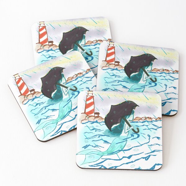 Item preview, Mermaid in the rain designed and sold by -ink-.