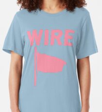 Draht - Rosa Flagge Slim Fit T-Shirt