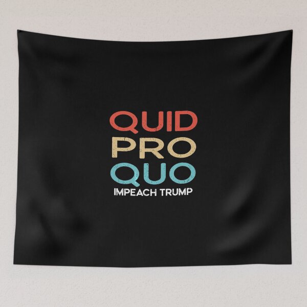Artikelvorschau, Quid Pro Quo Impeach Trump Retro Vintage Anti Trumpf Protest entworfen und verkauft von Laureschepdael.
