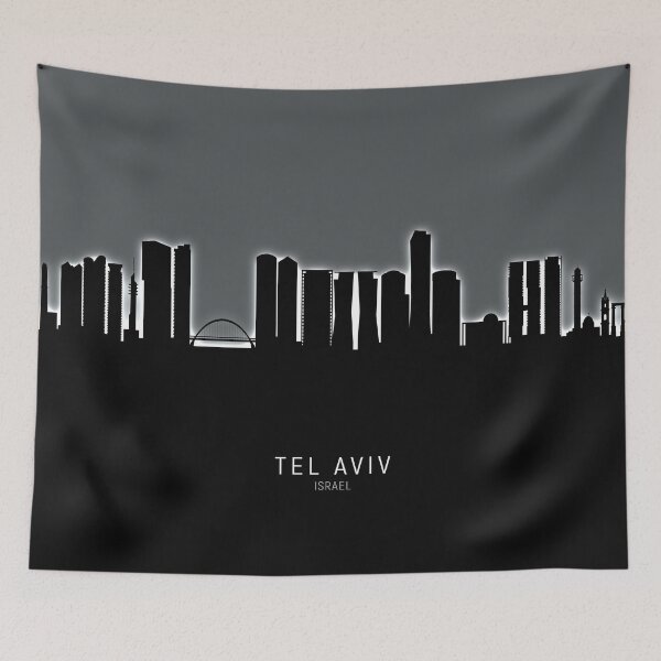 Item preview, Tel Aviv Israel Skyline designed and sold by ArtPrints.