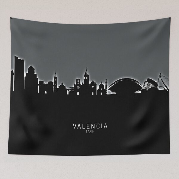 Item preview, Valencia Spain Skyline designed and sold by ArtPrints.