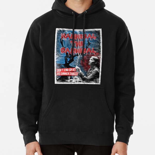 Hannibal the Cannibal - Vintage B-Movie Poster Pullover Hoodie