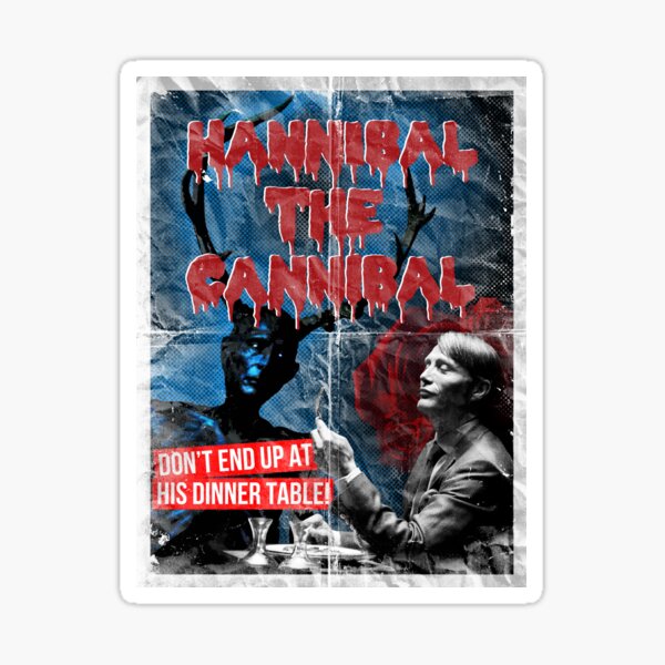 Hannibal the Cannibal - Vintage B-Movie Poster Sticker
