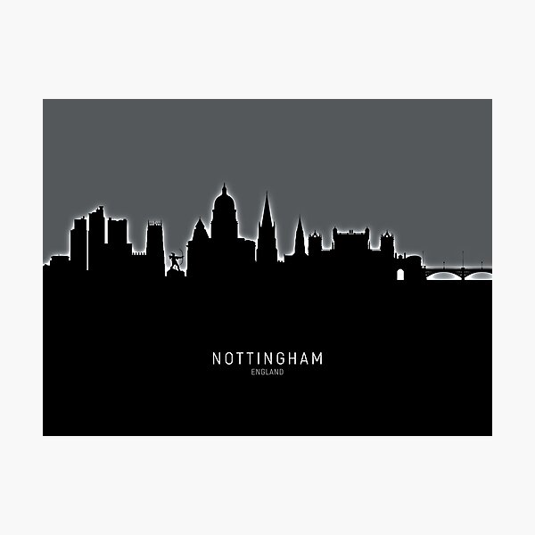Item preview, Nottingham England Skyline designed and sold by ArtPrints.