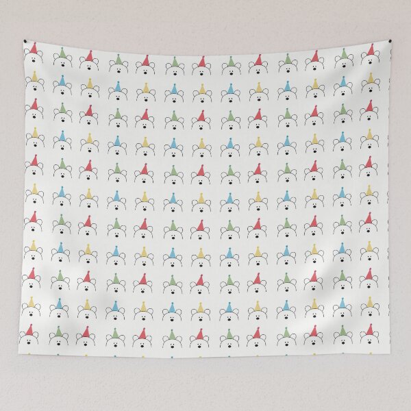 Item preview, Party Bear Party Hats Pattern Design  designed and sold by Pixelsadots.