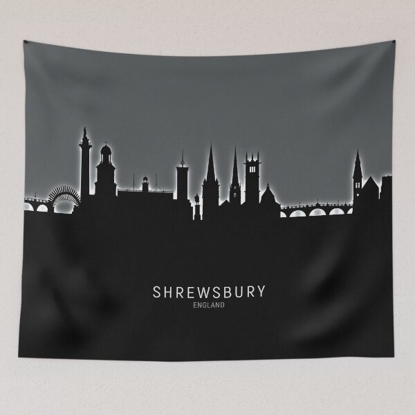 Item preview, Shrewsbury England Skyline designed and sold by ArtPrints.