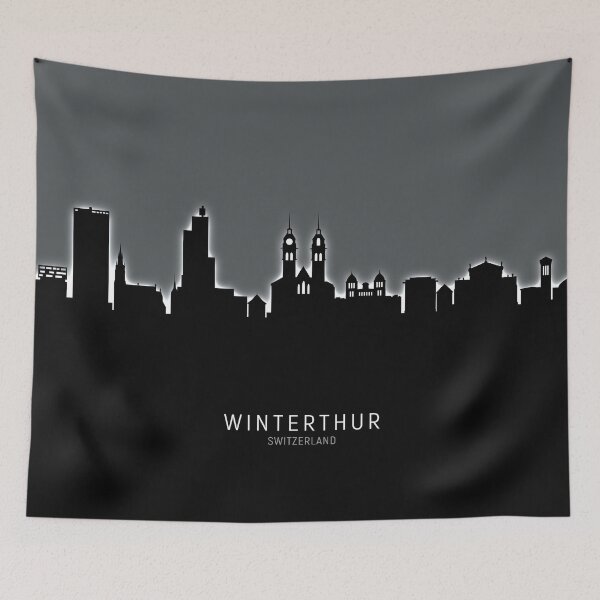 Item preview, Winterthur Switzerland Skyline designed and sold by ArtPrints.