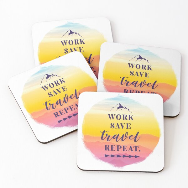 Item preview, Adventure Quote - Work Travel Repeat designed and sold by Amanda-Lakey.