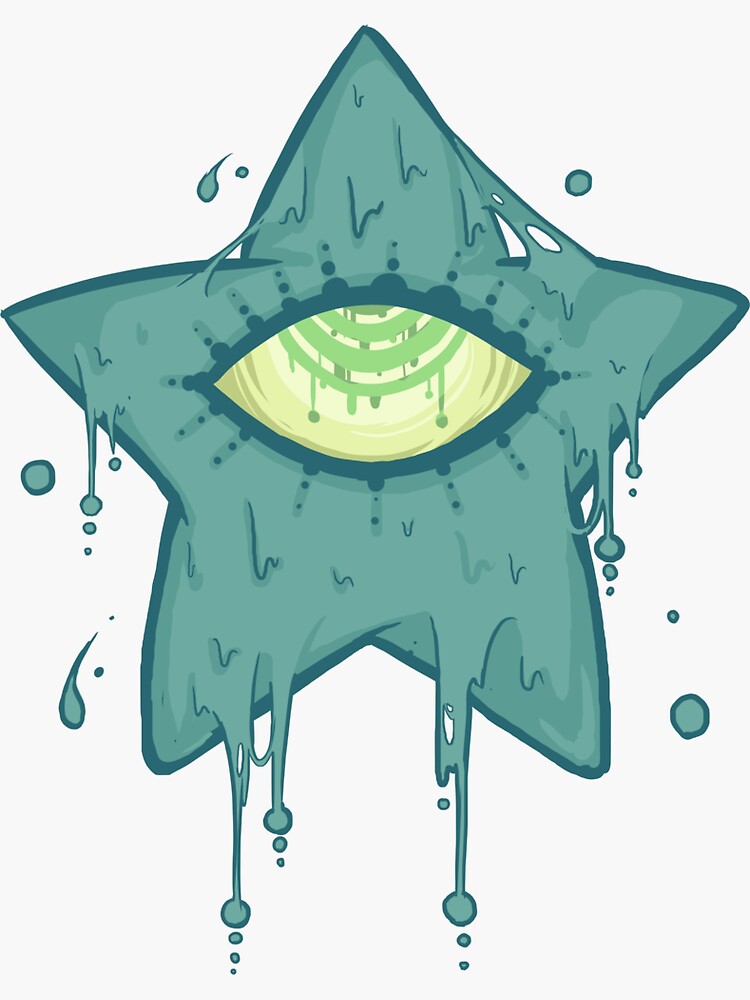 “Drippy Star” Sticker by squidbiscuit | Redbubble