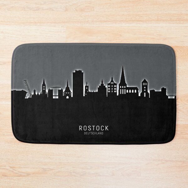 Item preview, Rostock Germany Skyline designed and sold by ArtPrints.