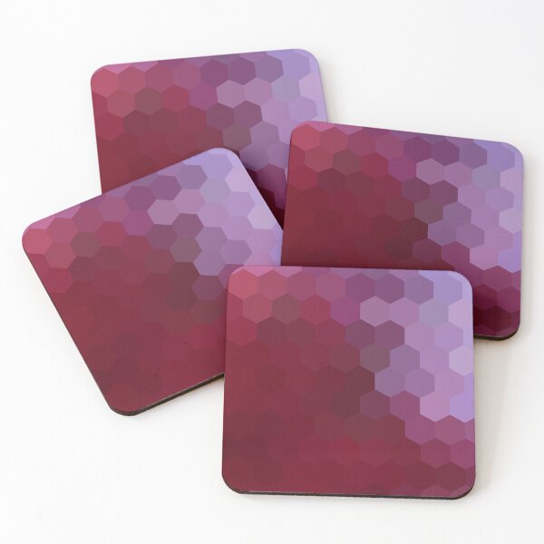 Item preview, POPPY RED AND LILAC HONEYCOMB designed and sold by EDDESIGNFORFUN.