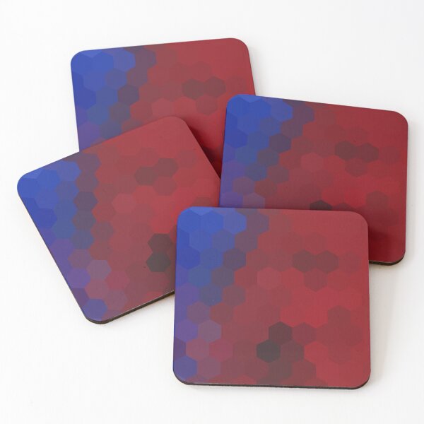 Aperçu de l'œuvre COBALT ET HONEYCOMB ROUGE créée et vendue par EDDESIGNFORFUN.