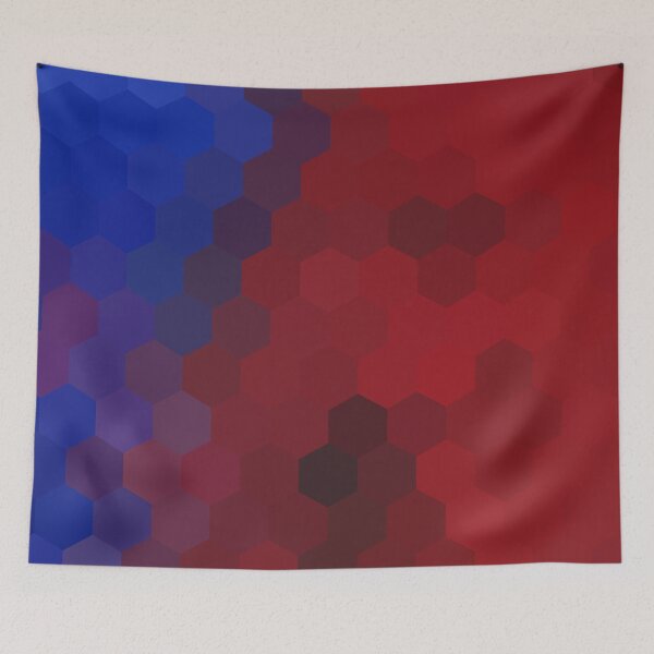 Aperçu de l'œuvre COBALT ET HONEYCOMB ROUGE créée et vendue par EDDESIGNFORFUN.