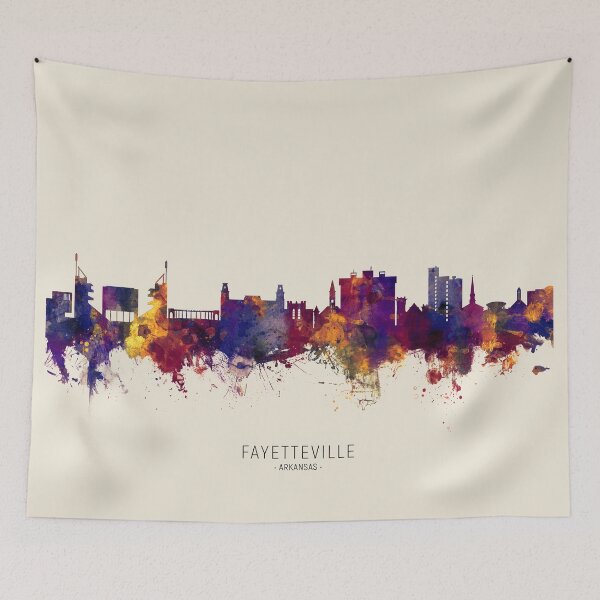 Artikelvorschau, Fayetteville Arkansas Skyline entworfen und verkauft von ArtPrints.