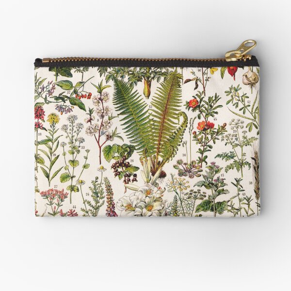 Adolphe Millot - Plantes Medicinales B - French vintage poster Zipper Pouch