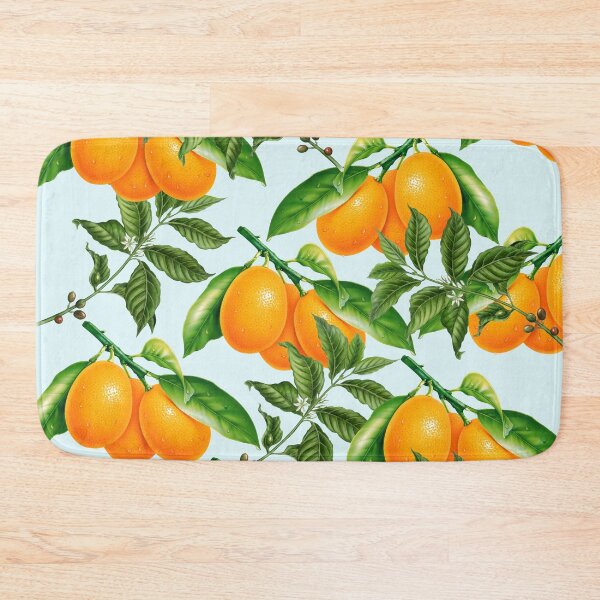 Item preview, Cute Oranges Print on Blue Background designed and sold by kapotka.