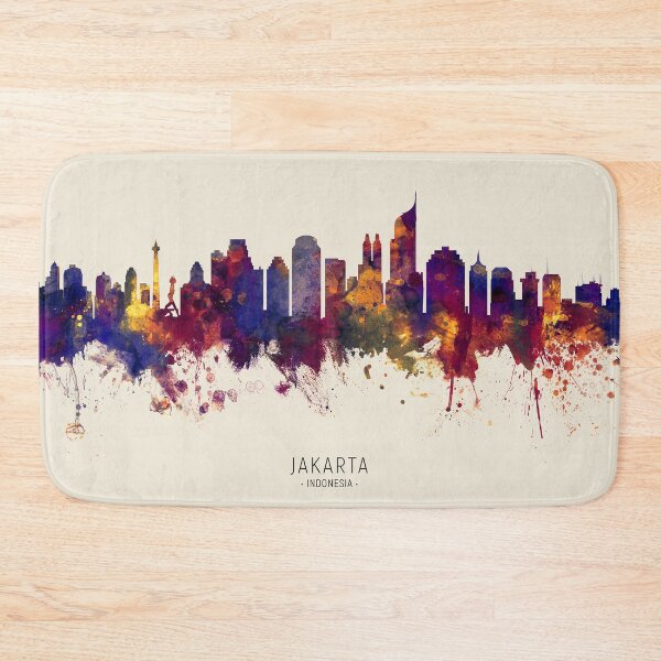 Item preview, Jakarta Skyline Indonesia designed and sold by ArtPrints.