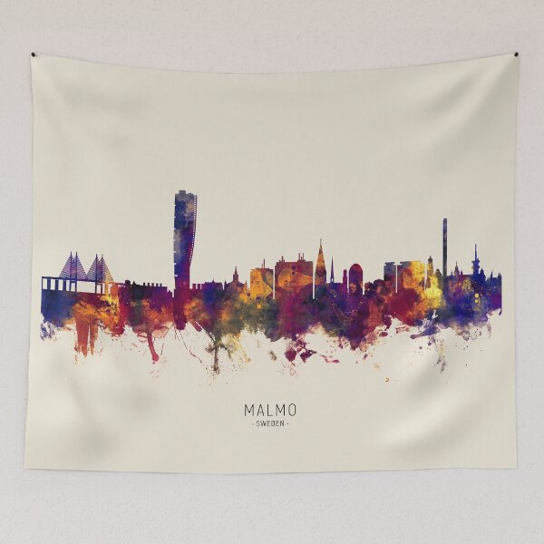 Item preview, Malmo Sweden Skyline designed and sold by ArtPrints.