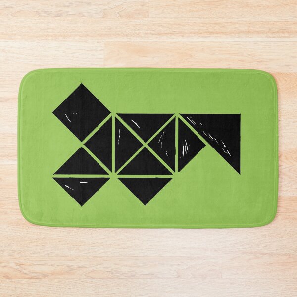 Item preview, Hand Made Squares, Triangles with Ink on Paper on Warm Green Board designed and sold by Istvan Ocztos.