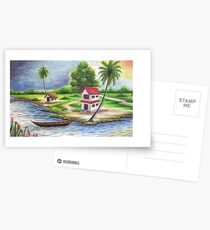 Old Village Home Postcards
