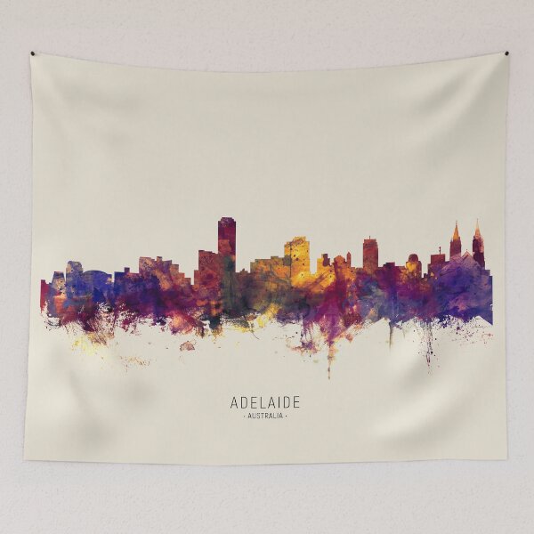 Item preview, Adelaide Australia Skyline designed and sold by ArtPrints.