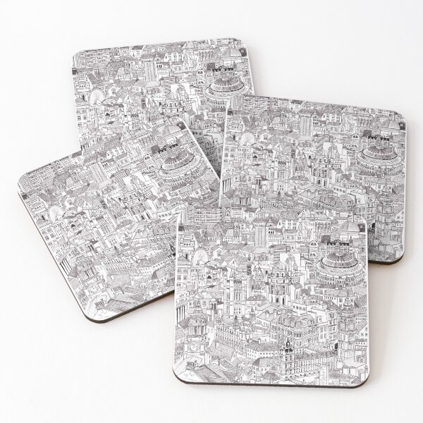 Item preview, London Art Print - illustrated cityscape designed and sold by JustineLecouffe.