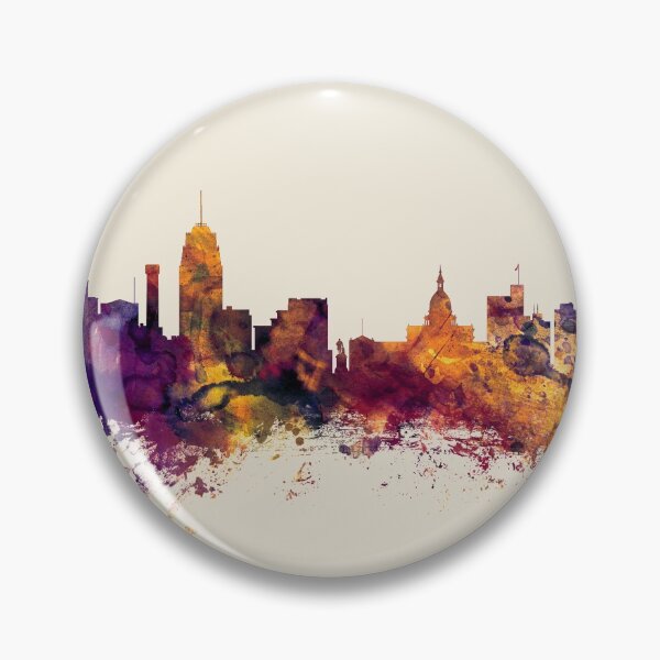 Item preview, Lansing Michigan Skyline designed and sold by ArtPrints.