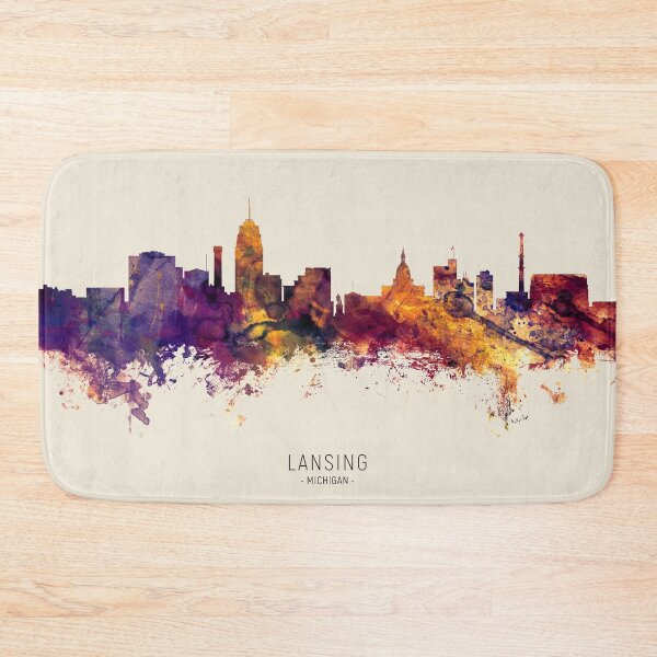 Item preview, Lansing Michigan Skyline designed and sold by ArtPrints.