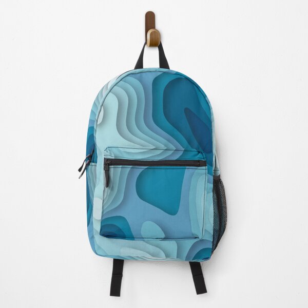 Item preview, Blue Wavy 3D Papercut designed and sold by Vector Scout Lab.