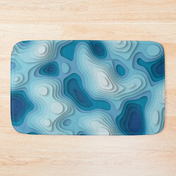 Item preview, Blue Wavy 3D Papercut designed and sold by Vector Scout Lab.