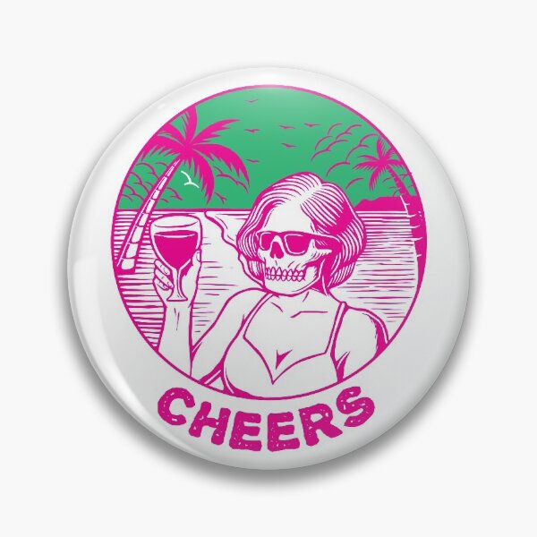 Item preview, CHEERS BEACH SKULL DESIGN designed and sold by Picspot.
