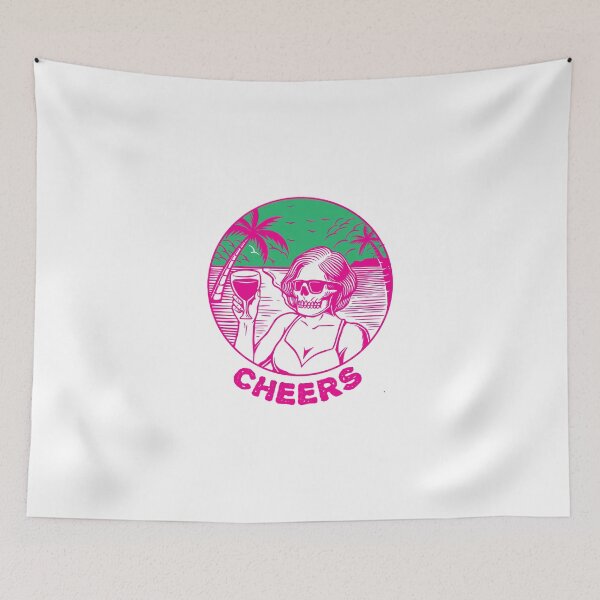Item preview, CHEERS BEACH SKULL DESIGN designed and sold by Picspot.