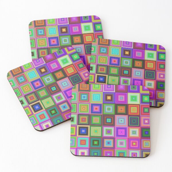 Item preview, colorful funky square pattern designed and sold by gadgetworks1984.
