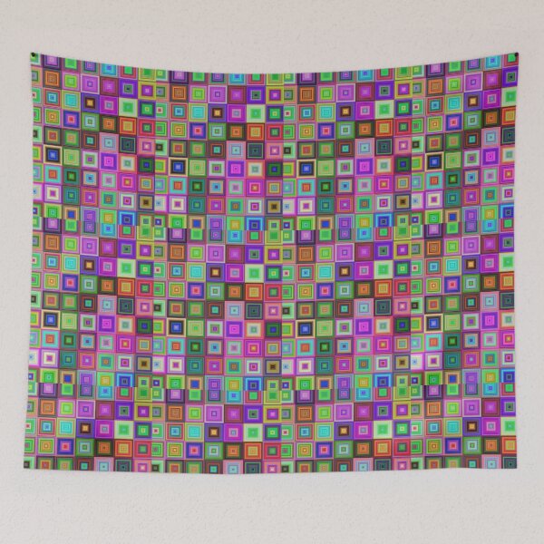 Item preview, colorful funky square pattern designed and sold by gadgetworks1984.