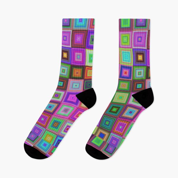 Item preview, colorful funky square pattern designed and sold by gadgetworks1984.