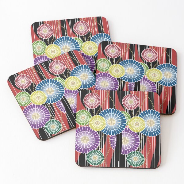 Item preview, Japanese Mixed Colour Floral Pattern designed and sold by Alius Imago.