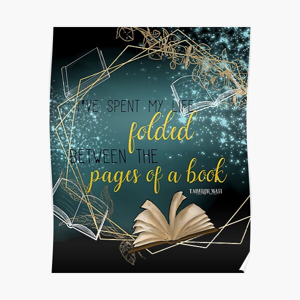 folded between the pages of a book Poster