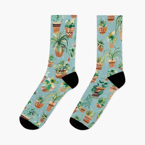 Item preview, Love for House Plants - Cactus Garden and Potted Succulents - Blue designed and sold by ninoladesign.
