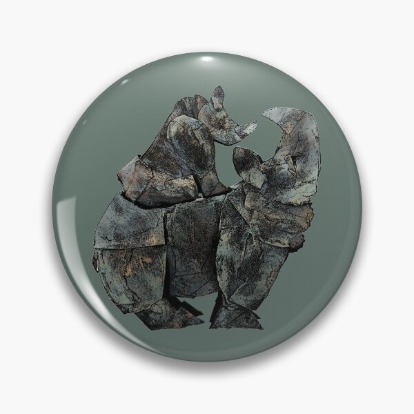 Item preview, Proud Rhino with cub on her back designed and sold by Ruud van Koningsbrugge.